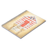 Beach Lifeguard Shack Summer Notizblock (Linke Seite)