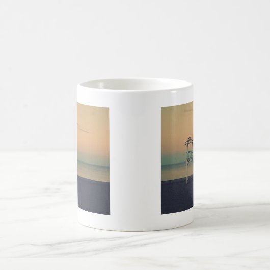 Beach Lifeguard Tower Sunset  Kaffeetasse (Mittel)