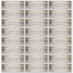 Beach Light Wedding Guest Name Address Labels