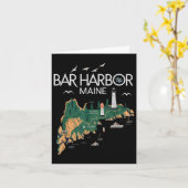 Beach Lighthouse Bar Harbour Maine Karte (Gelbe Blume)