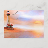 Beach Lighthouse Hochzeitsfeier UAWG Einladung (Rückseite)