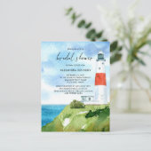 Beach Lighthouse Nautical Themed Brautparty Postkarte (Stehend Vorderseite)