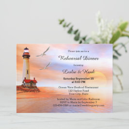 Beach Lighthouse Probe Abendessen Einladung