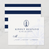 Beach Lighthouse | RSVP für Hochzeitsszenarien Karte (Vorne/Hinten)