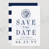 Beach Lighthouse | Save the Date Einladung (Vorne/Hinten)