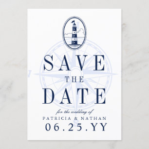 Beach Lighthouse   Save the Date Einladung