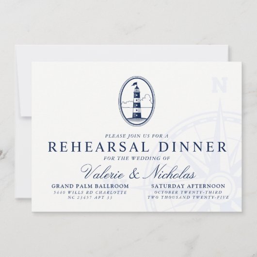 Beach Lighthouse | Themenabend Probe Einladung (Vorderseite)