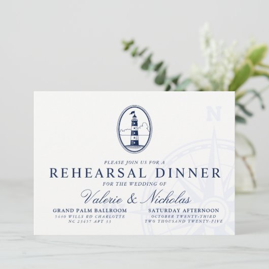 Beach Lighthouse | Themenabend Probe Einladung (Stehend Vorderseite)