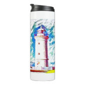 Beach Lighthouse THERMAL TUMBLER Thermosbecher (Nach rechts gedreht)