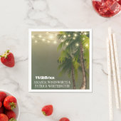 Beach Lights Palm Tree Tropical Wedding Napkins Serviette (Beispiel)