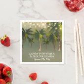 Beach Lights Palm Tree Tropical Wedding Napkins Serviette (Beispiel)