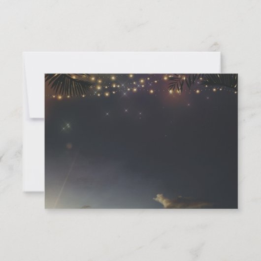 Beach Lights Wedding RSVP (Rückseite)