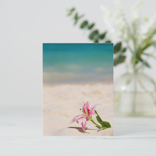 Beach Lily Postkarte (Stehend Vorderseite)