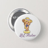 Beach Little Sister Button (Vorne & Hinten)