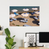 Beach Lounge | Rhodos, Dodecanese Islands, Grieche Poster (Heimbüro)