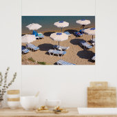 Beach Lounge | Rhodos, Dodecanese Islands, Grieche Poster (Küche)