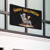 Beach Lounges Skeleton Halloween Banner (Äußeres Gebäude)