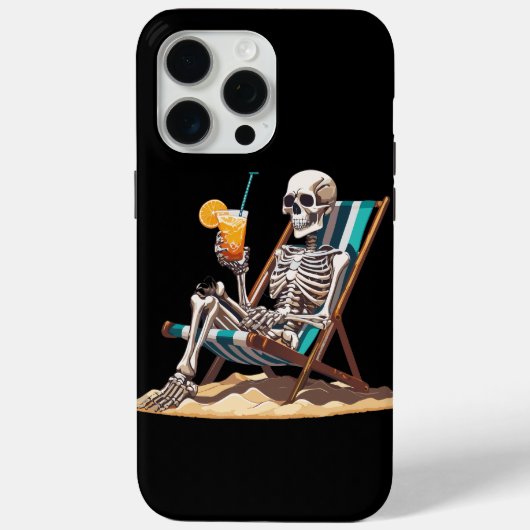 Beach Lounges Skeleton Halloween Case-Mate iPhone Hülle (Rückseite)
