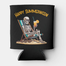 Beach Lounges Skeleton Halloween