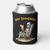 Beach Lounges Skeleton Halloween Dosenkühler (Kanne Rückseite)
