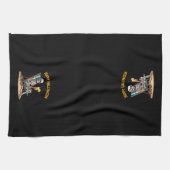 Beach Lounges Skeleton Halloween Geschirrtuch (Horizontal)