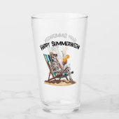 Beach Lounges Skeleton Halloween Glas (Vorderseite)