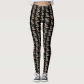 Beach Lounges Skeleton Halloween Leggings (Vorderseite)