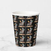 Beach Lounges Skeleton Halloween Pappbecher (Rechts)
