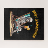 Beach Lounges Skeleton Halloween Puzzle (Horizontal)