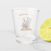 Beach Lounges Skeleton Halloween Schnapsglas (Rückseite)