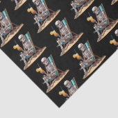 Beach Lounges Skeleton Halloween Seidenpapier (Detail)