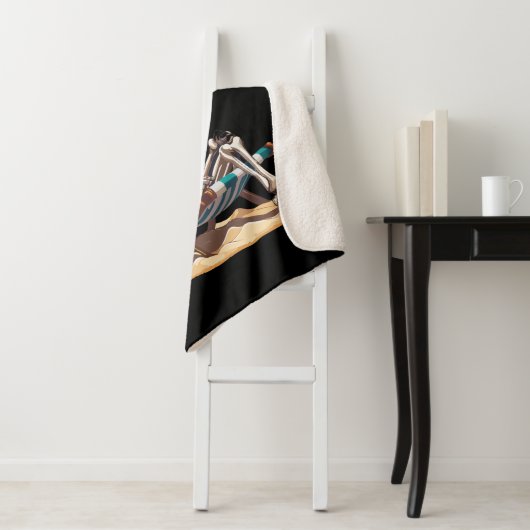 Beach Lounges Skeleton Halloween Sherpadecke (Beispiel)