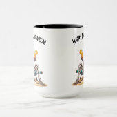 Beach Lounges Skeleton Halloween Tasse (Zentrum)