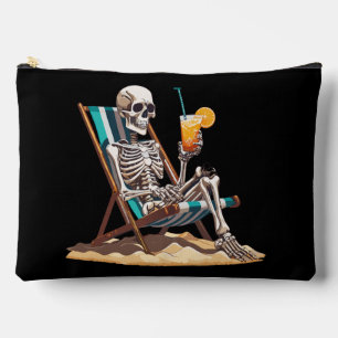 Beach Lounges Skeleton Halloween Zubehörtasche