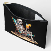 Beach Lounges Skeleton Halloween Zubehörtasche (Offen)