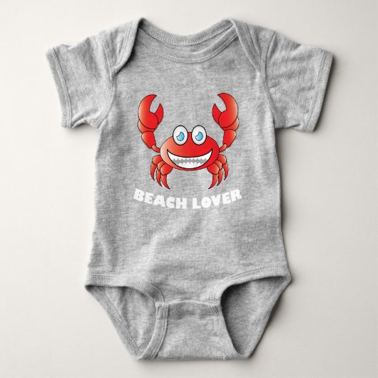 Beach Lover - Baby Jersey Bodysuit Baby Strampler (Vorderseite)