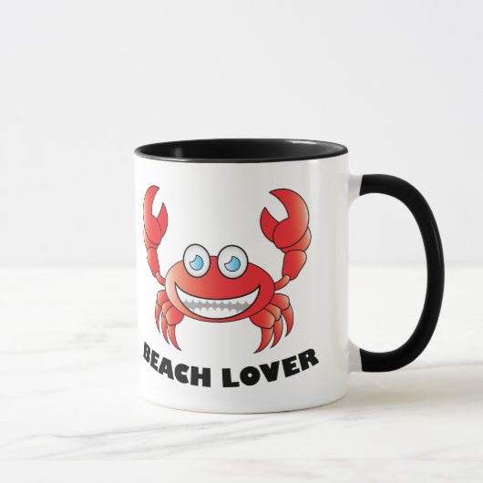 Beach Lover - Black 11 oz Ringer Tasse (Rechts)