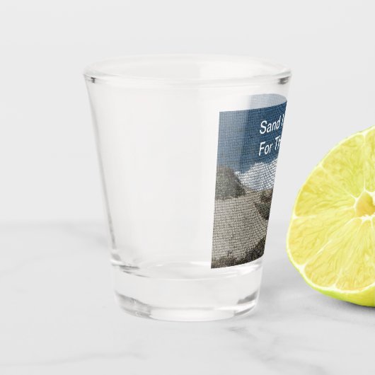 Beach Lover Coastlandschaft Ocean Beachcomber Schnapsglas (Links)