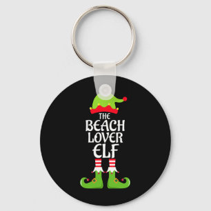 Beach Lover Elf Matching Family Group Weihnachten  Schlüsselanhänger