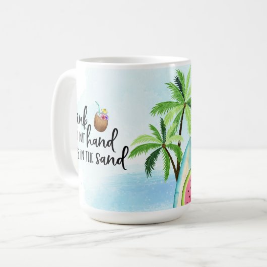 Beach Lover Kaffeetasse (Vorderseite Links)