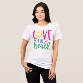 Beach Lover "Love the Beach" Tri-Blend Shirt (Vorderseite voll)