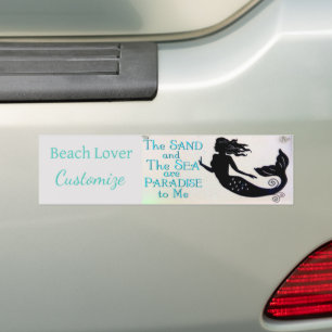 Beach Lover Mermaid Thunder_Cove Autoaufkleber