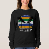 Beach Lover Retro Nevada Summer Distressed Sweatshirt (Vorderseite)