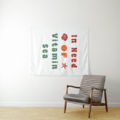 Beach Lover Summer Quote Retrographie Kunst Wandteppich (Beispiel (Horizontal))