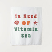 Beach Lover Summer Quote Retrographie Kunst Wandteppich (Vorderseite)