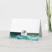 Beach Lovers Herzfoto Weihnachtskarten Feiertagskarte (Rückseite)