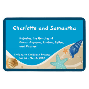Beach Lovers Personalisiert Stateroom Door Marker Magnet