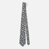 Beach Lovers Tie | Opal Diamond Seashell Pattern Krawatte (Vorderseite)