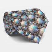 Beach Lovers Tie | Opal Diamond Seashell Pattern Krawatte (Gerollt)