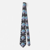 Beach Lovers Tie | Opal Diamond Seashell Pattern Krawatte (Vorderseite)